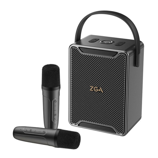 Enceinte Bluetooth Karaoké Portable Avec Deux Microphones Lumières Colorées Et Batterie 2000 mAh - www.yonis-shop.com