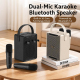 Enceinte Bluetooth Karaoké Portable Avec Deux Microphones Lumières Colorées Et Batterie 2000 mAh - www.yonis-shop.com