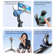 Trépied Téléphone Magnétique 4 En 1 Avec Perche Selfie 1.7 M Télécommande Bluetooth Rotation 360° Pliable 343 G - www.yonis-s...