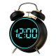 Réveil Digital À Double Cloche Très Sonore Avec Anneau LED Lumineux USB Et Piles Pour Chevet - www.yonis-shop.com
