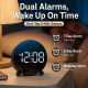 Réveil Numérique LED Rond Avec Double Alarme Luminosité Réglable Et Alimentation USB Ou Piles - www.yonis-shop.com