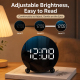 Réveil Numérique LED Rond Avec Double Alarme Luminosité Réglable Et Alimentation USB Ou Piles - www.yonis-shop.com