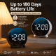 Réveil Numérique LED Rond Avec Double Alarme Luminosité Réglable Et Alimentation USB Ou Piles - www.yonis-shop.com