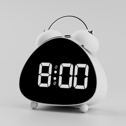 Réveil Numérique À Double Cloche Pour Gros Dormeurs Sonnerie Mécanique Forte Écran LED Grand Fonctionnement Silencieux - www....
