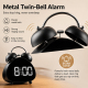 Réveil Numérique À Double Cloche Pour Gros Dormeurs Sonnerie Mécanique Forte Écran LED Grand Fonctionnement Silencieux - www....