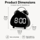 Réveil Numérique À Double Cloche Pour Gros Dormeurs Sonnerie Mécanique Forte Écran LED Grand Fonctionnement Silencieux - www....