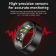 Bague Connectée Fitness Avec Suivi Cardiaque Sommeil Oxygène Contrôle Photo Gestuel Autonomie 7 À 9 Jours Taille 8 - www.yoni...