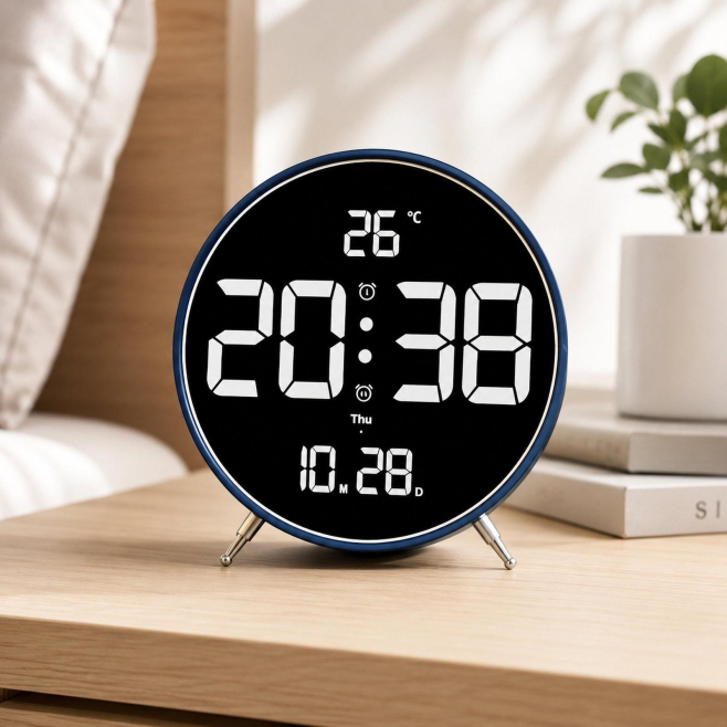 Réveil Numérique LED 8,3 Pouces Double Alarme Luminosité Réglable Température Date USB Pose Murale Ou Bureau - www.yonis-shop...