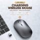 Souris Sans Fil Rechargeable Silencieuse Bluetooth 5.0 Et 2.4G USB-C 3 DPI Molette Aluminium 3D Affichage 2 - www.yonis-shop.com