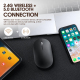 Souris Sans Fil Rechargeable Silencieuse Bluetooth 5.0 Et 2.4G USB-C 3 DPI Molette Aluminium 3D Affichage 2 - www.yonis-shop.com