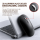 Souris Sans Fil Rechargeable Silencieuse Bluetooth 5.0 Et 2.4G USB-C 3 DPI Molette Aluminium 3D Affichage 2 - www.yonis-shop.com