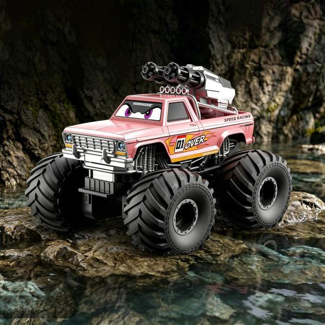 Voiture Télécommandée Amphibie 4WD Pour Course Sur Terre Et Sur Eau Avec Canon À Eau Portée De 40 Mètres - www.yonis-shop.com