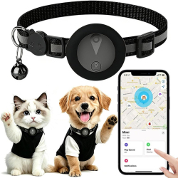 Collier Traceur Pour Chat Compatible Apple Localiser Sans Abonnement Réfléchissant Avec Fermoir À Ouverture Rapide IP67 - www...