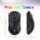 Souris Gaming Sans Fil Rechargeable Tri Mode 12800 DPI RGB 1000 Hz 6 Boutons - www.yonis-shop.com