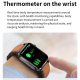 Montre Connectée Écran HD 1.7 Pouces Surveillance Température Corporelle Et Oxygène Sanguin Bracelet TPU Étanche IP68 Autonom...