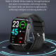 Montre Connectée Écran HD 1.7 Pouces Surveillance Température Corporelle Et Oxygène Sanguin Bracelet TPU Étanche IP68 Autonom...