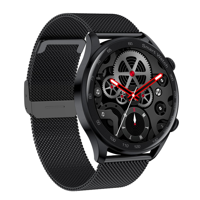 Montre Connectée Femme Élégante Or avec Bracelet Acier Appels Bluetooth et Suivi Santé IP67 Étanche Écran Tactile IPS - www.y...