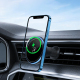 Support Téléphone Voiture Magnétique À Recharge Sans Fil 15W Pour Grille D’Aération Avec Rotation 360° Et Éclairage RGB