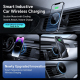 Support Téléphone Voiture Magnétique À Recharge Sans Fil 15W Pour Grille D’Aération Avec Rotation 360° Et Éclairage RGB - www...
