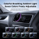 Support Téléphone Voiture Magnétique À Recharge Sans Fil 15W Pour Grille D’Aération Avec Rotation 360° Et Éclairage RGB - www...