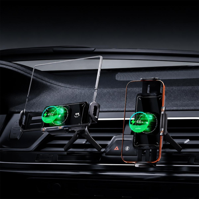 Chargeur Sans Fil Pour Voiture 15W Avec Support De Navigation À Rotation 360° Pour Grilles D’Aération Smartphones Pliables - ...