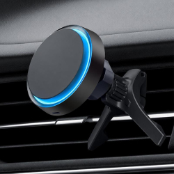 Support Téléphone Voiture Pour Grille D’Aération Avec Chargeur Sans Fil Magnétique Qi2 15 W Aimants N52 Rotation 360°