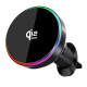 Support De Téléphone Voiture Magnétique Avec Chargeur Sans Fil 25 W Refroidi Pour Grille D’Aération Éclairage RGB Protection ...