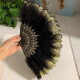 Éventail À Main À Plumes Vintage Pour Mariage Et Cosplay Blanc Avec Paillettes Dorées 14 Baleines 23 X 42 Cm - www.yonis-shop...