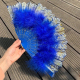 Éventail À Main À Plumes Vintage Pour Mariage Et Cosplay Blanc Avec Paillettes Dorées 14 Baleines 23 X 42 Cm - www.yonis-shop...