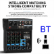 Table De Mixage Audio Bluetooth Pour Streaming Et Enregistrement Avec Alimentation Fantôme 48 V Entrées XLR TRS Et Connexion ...