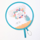 Éventail Pliable Enfant Portable Rond Motif Cactus 56 g Polyester Ouverture 21 cm Fait Main - www.yonis-shop.com