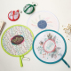 Éventail Pliable Enfant Portable Rond Motif Cactus 56 g Polyester Ouverture 21 cm Fait Main - www.yonis-shop.com