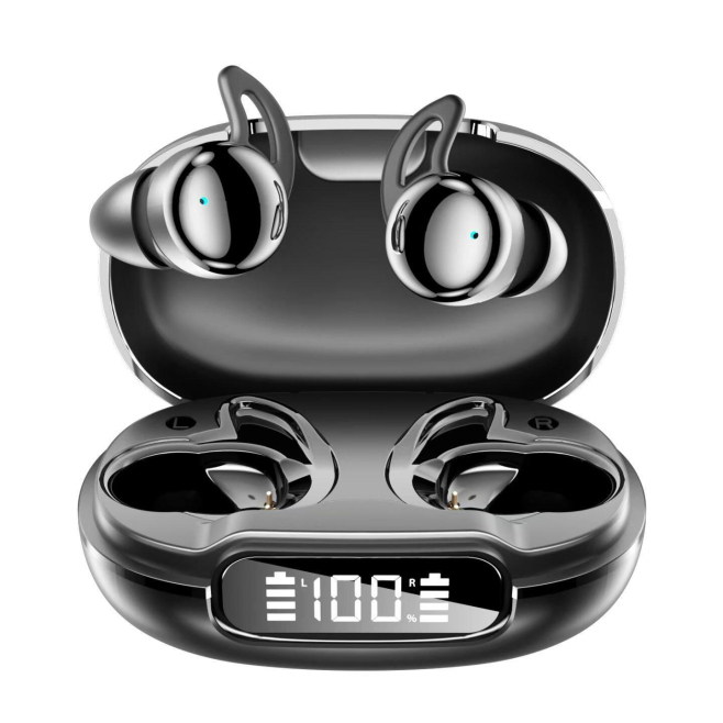 Écouteurs Sans Fil Bluetooth Pour Dormir Réduction Du Bruit 50 dB Silicone Médical Lavable Boîtier Avec Écran LED - www.yonis...