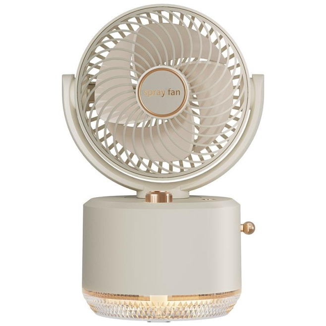 Ventilateur Rafraîchisseur D’Air De Bureau Portable Avec Humidification Oscillation 3D Et Batterie 1800 mAh - www.yonis-shop.com