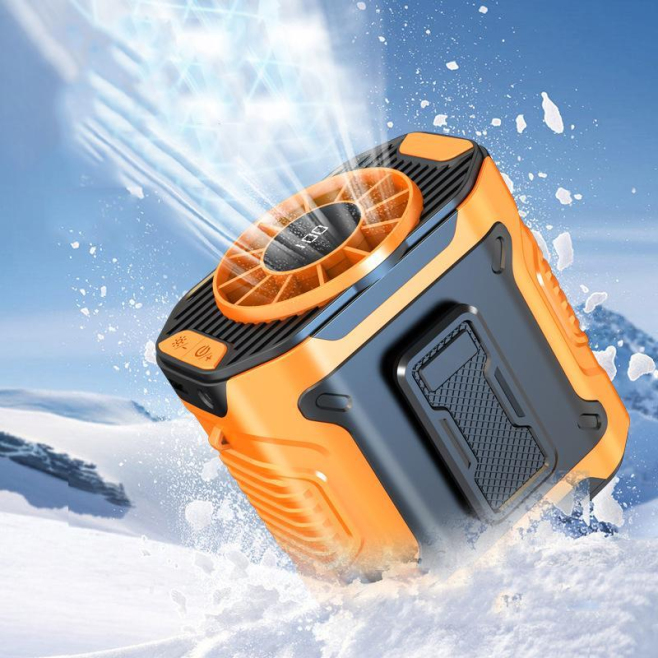Ventilateur Portable De Taille Et De Cou 360° Pour Extérieur 100 Vitesses Batterie 5000 mAh Vent Fort 10 m/s 249 g - www.yoni...