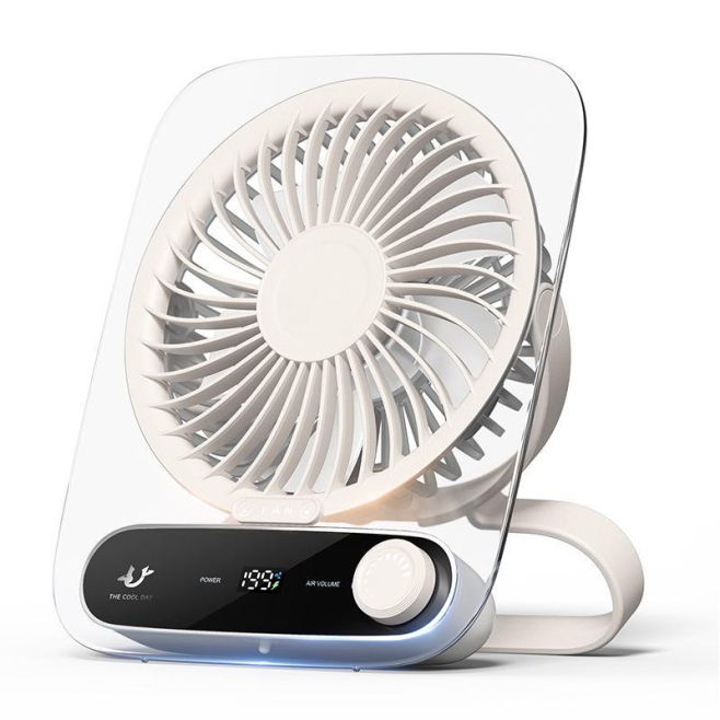 Ventilateur De Bureau Et Mural 199 Vitesses Rechargeable 3000 mAh Avec Aromathérapie Et Lumière Chaude - www.yonis-shop.com