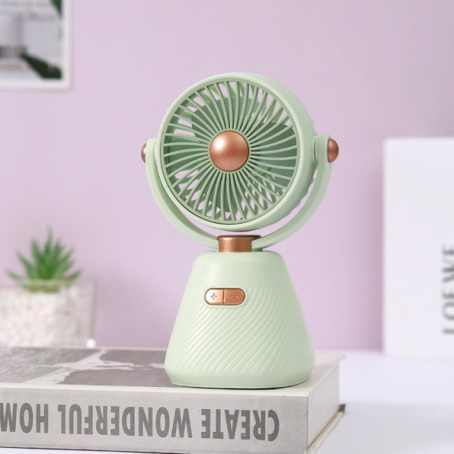 Mini Ventilateur De Bureau Portable USB Rechargeable Type C 100 Niveaux Angle Réglable À 180° Batterie 500 mAh - www.yonis-sh...