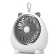 Ventilateur De Bureau Portable Avec Oreilles Animales Silencieux USB Rechargeable 3 Vitesses Orientation Réglable 1200mAh