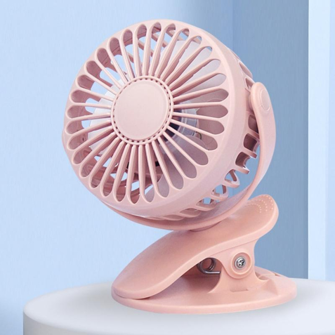 Mini Ventilateur USB De Bureau Et À Clip Blanc 3 Vitesses Rotation À 360° Moteur Puissant Rechargeable Par USB - www.yonis-sh...