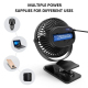 Mini Ventilateur USB De Bureau Et À Clip Blanc 3 Vitesses Rotation À 360° Moteur Puissant Rechargeable Par USB - www.yonis-sh...