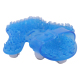 Gant de massage bleu avec picots souples et sangle r&eacute;glable montrant les billes m&eacute;talliques. - Yonis Y-amas11