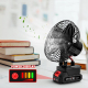 Ventilateur Portable Rechargeable Pour Extérieur 8 Pouces 2 Vitesses Batterie Lithium 1500mAh Affichage De Charge - www.yonis...