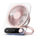 Ventilateur De Bureau Et Mural 199 Vitesses Rechargeable 3000 mAh Avec Aromathérapie Et Lumière Chaude - www.yonis-shop.com