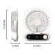 Ventilateur De Bureau Et Mural 199 Vitesses Rechargeable 3000 mAh Avec Aromathérapie Et Lumière Chaude - www.yonis-shop.com