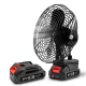 Ventilateur Portable Rechargeable Pour Usage Extérieur 8 Pouces À 2 Vitesses Avec 2 Batteries Lithium Et Affichage De Charge