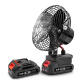Ventilateur Portable Rechargeable Pour Extérieur 6 Pouces 2 Batteries 3000 mAh 2 Vitesses Adaptateur EU