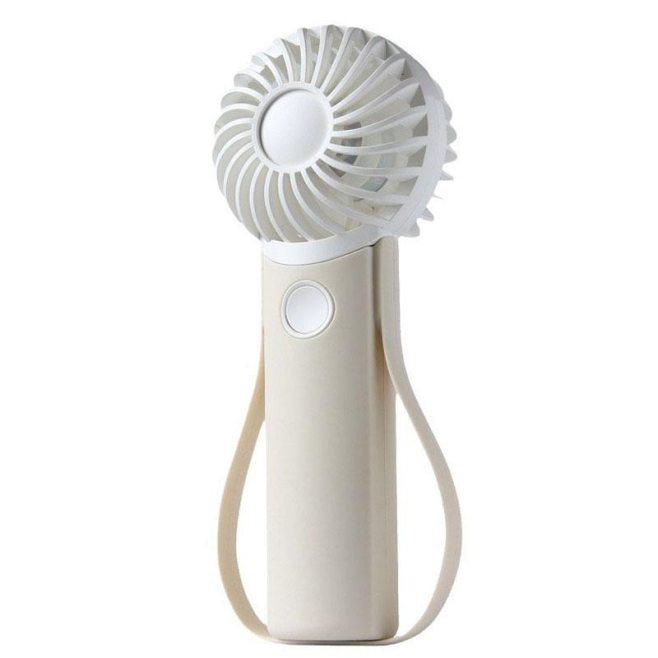 Ventilateur Portable Rechargeable Silencieux À Main 3 Vitesses Batterie 1200 mAh Autonomie 4 h Avec Dragonne Silicone - www.y...