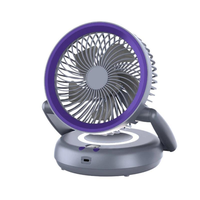 Ventilateur Circulateur D’Air Pliable De Table Et Mural Avec Indicateur De Batterie Éclairage LED 5 Vitesses - www.yonis-shop...