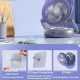 Ventilateur Circulateur D’Air Pliable De Table Et Mural Avec Indicateur De Batterie Éclairage LED 5 Vitesses - www.yonis-shop...