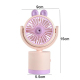 Mini Ventilateur De Bureau Et À Main USB Rechargeable Lapin Rose Avec Angle De Vent Réglable - www.yonis-shop.com